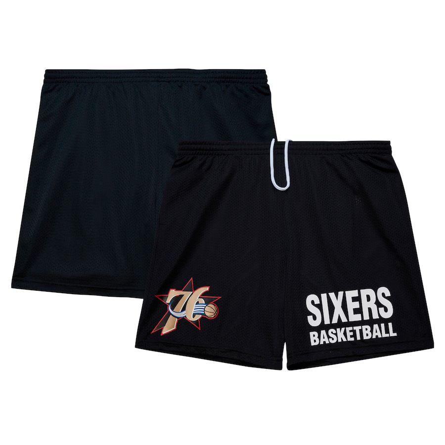 2025 Men NBA Philadelphia 76ers Black Shorts->philadelphia 76ers->NBA Jersey